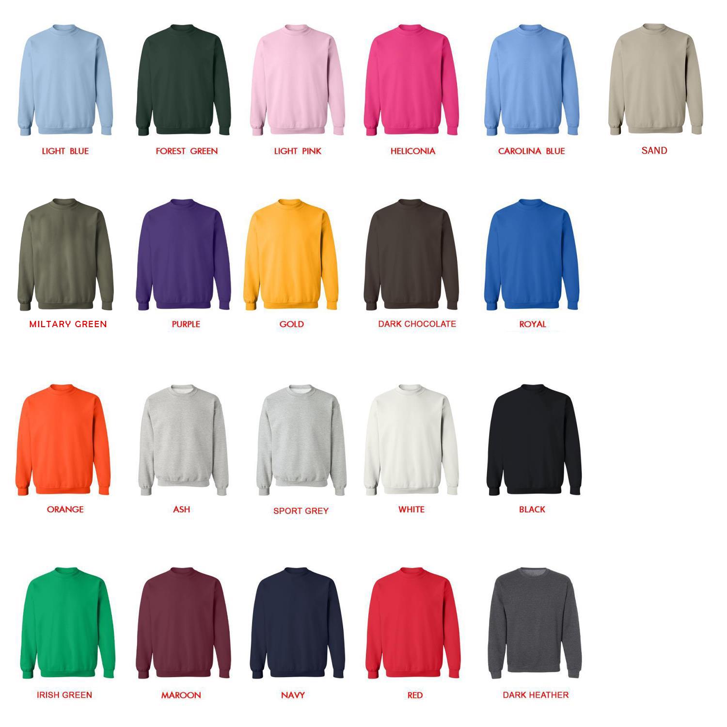 sweatshirt color chart - Soul Eater Shop