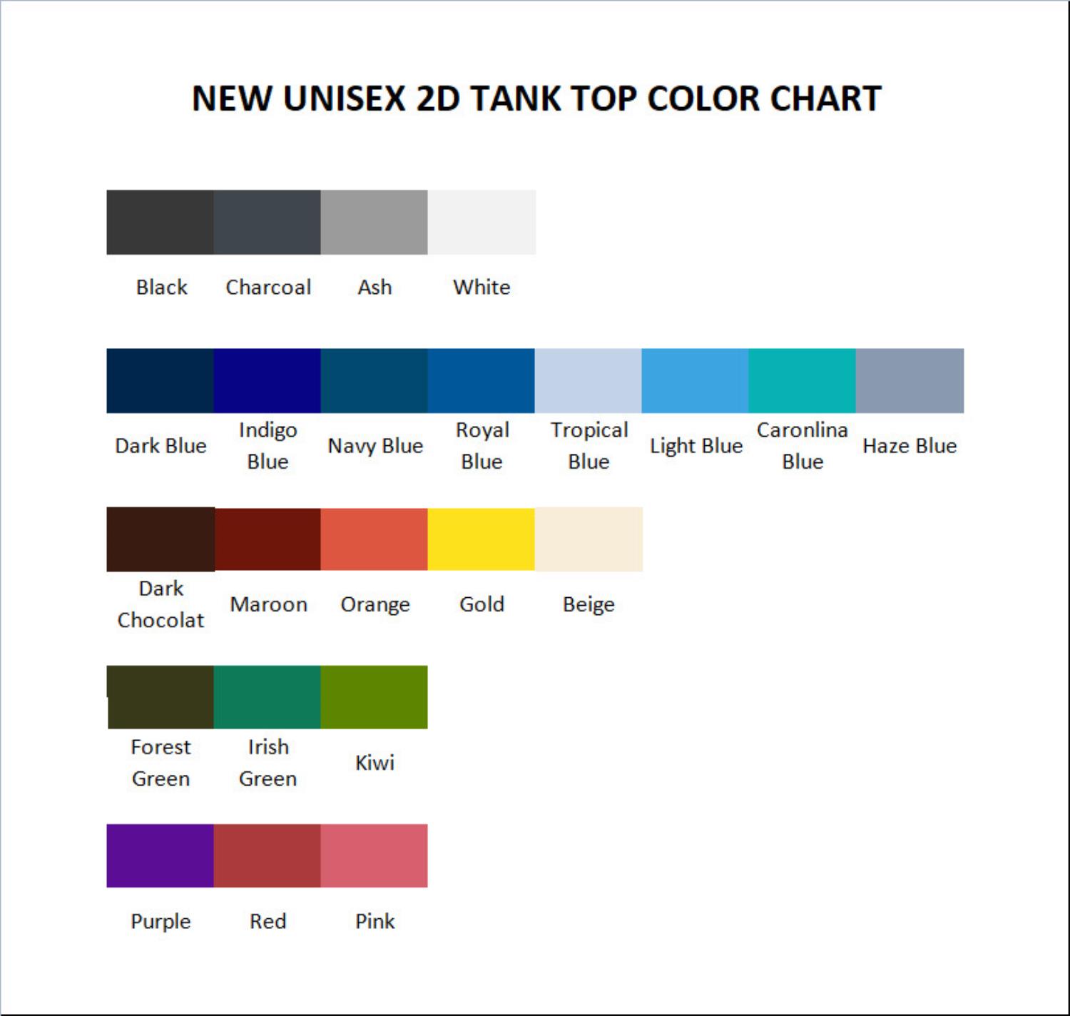 tank top color chart - Soul Eater Shop