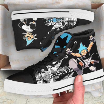 Souleater Black Star High Top Shoes