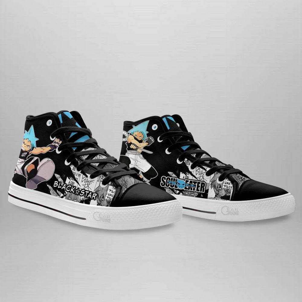 Souleater Black Star High Top Shoes - Image 2