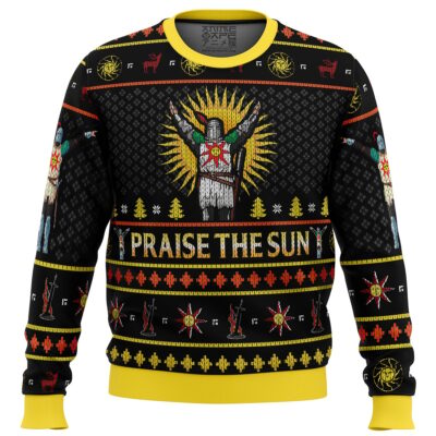 Souleater Dark Souls Praise the Sun Ugly Christmas Sweater