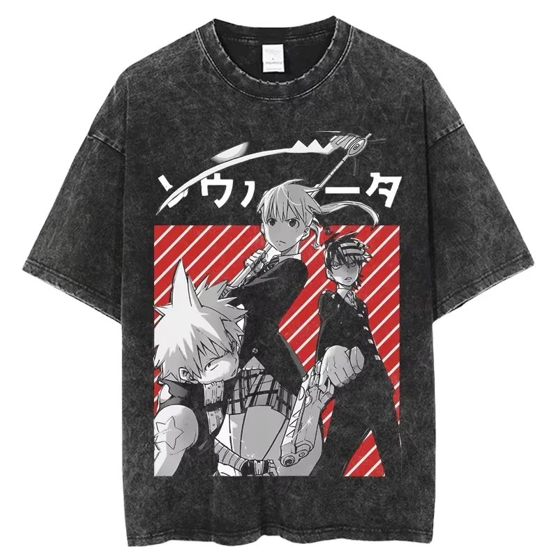 Soul Eater Dark Anime Mineral Wash T-Shirt