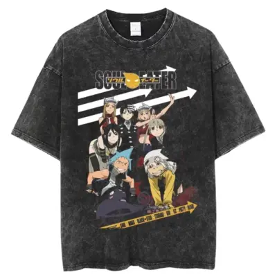 Soul Eater Casual Anime Mineral Wash T-Shirt