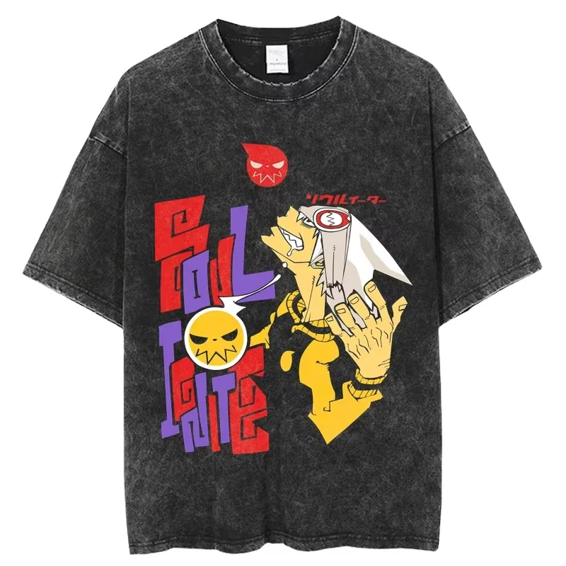Soul Eater Dark Fantasy Mineral Wash T-Shirt