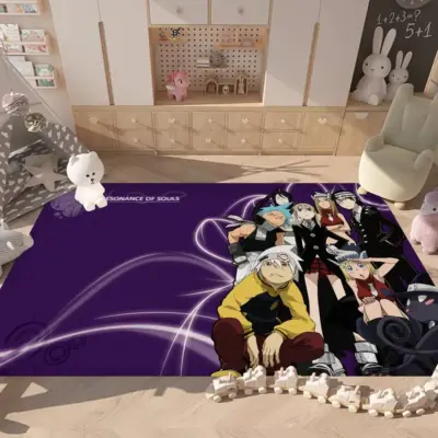 Soul Eater Main Characters Purple Design Rug