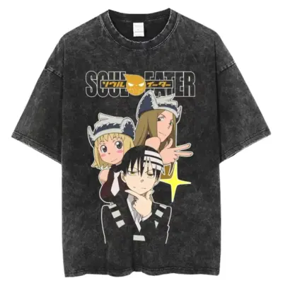 Soul Eater Manga Graphic Mineral Wash T-Shirt