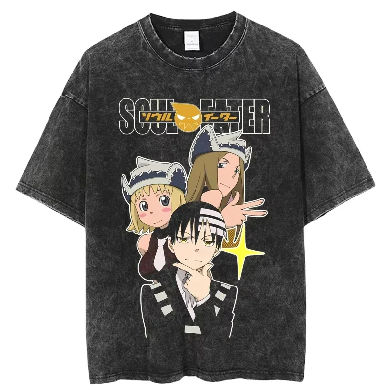 Soul Eater Manga Graphic Mineral Wash T-Shirt
