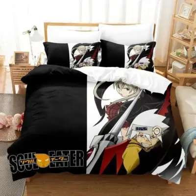 Soul Eater Maka Albarn and Soul Evans Battle Bedding Set