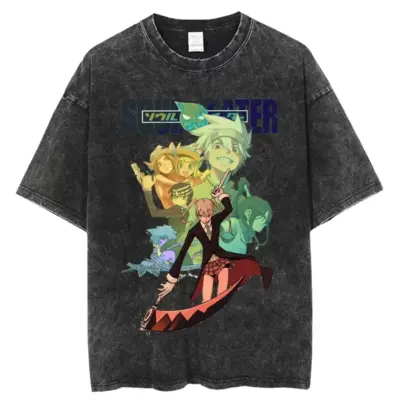 Soul Eater Retro Anime Mineral Wash T-Shirt