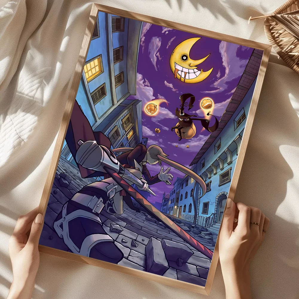 Anime Soul Eater Purple Moon Design Wall Art