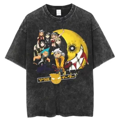 Soul Eater Graphic Anime Mineral Wash T-Shirt
