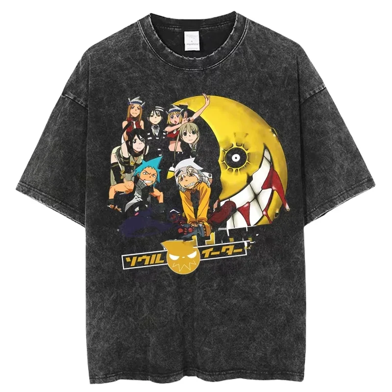 Soul Eater Graphic Anime Mineral Wash T-Shirt