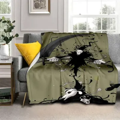 Soul Eater Large Dark Gothic Flannel Throw Blanket