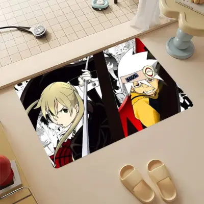 Anime Soul Eater Maka Albarn and Soul Evans Bath Mat