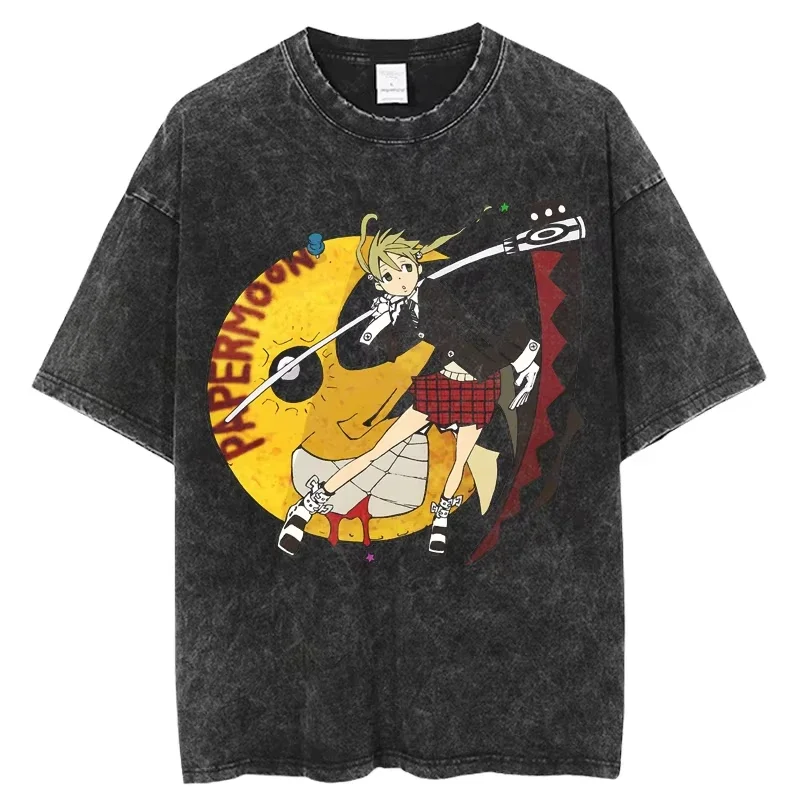 Soul Eater Unisex Anime Mineral Wash T-Shirt