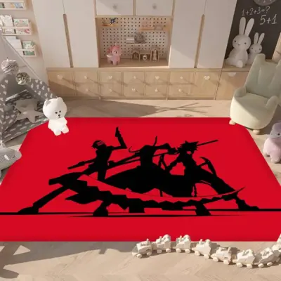 Soul Eater Black and Red Gothic Rug