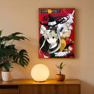 Soul Eater Main Characters Maka and Soul Wall Art