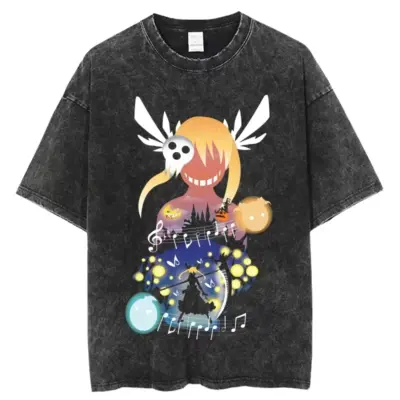 Soul Eater Gothic Anime Mineral Wash T-Shirt