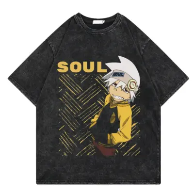 Hot Design Soul Eater Vintage Washed T-Shirt