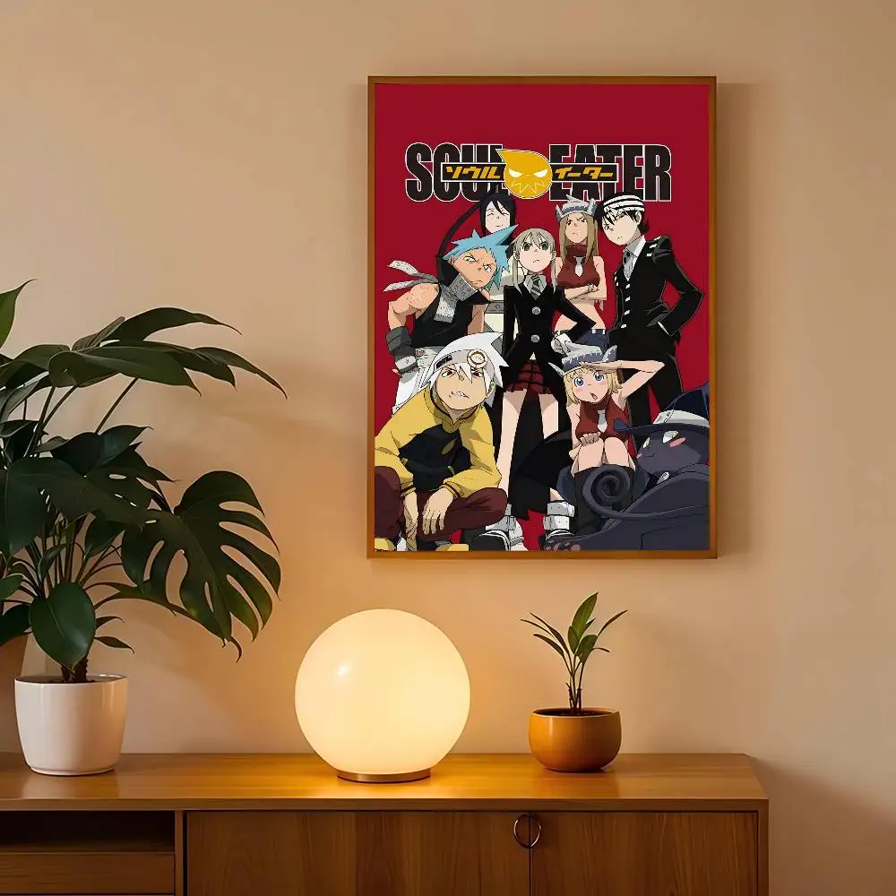 Soul Eater Red Background Character Wall Art