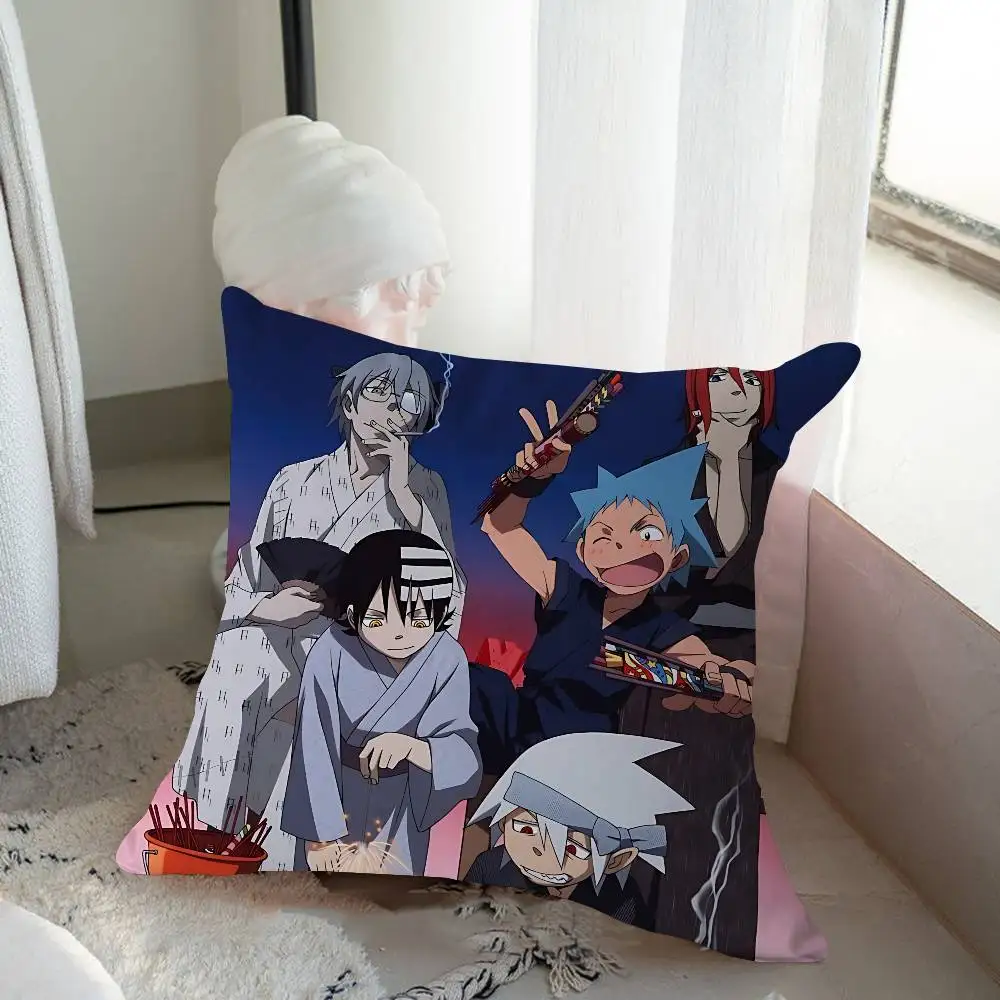 Soul Eater Gothic Square Artwork Cushion Throw Pillow