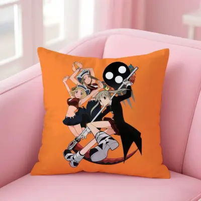 Soul Eater Cute Kawaii Artwork Throw Pillow