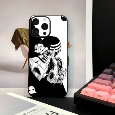 Anime Soul Eater Death The Kid Black and White Phone Case