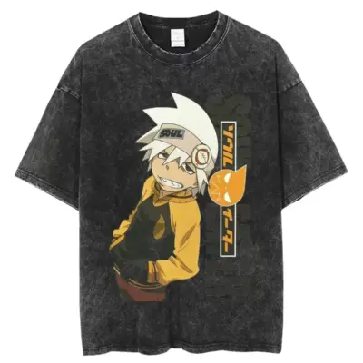 Soul Eater Washed Anime Mineral Wash T-Shirt
