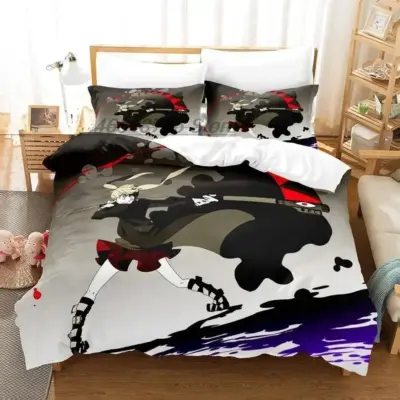 Soul Eater Maka Albarn Grey Design Bedding Set
