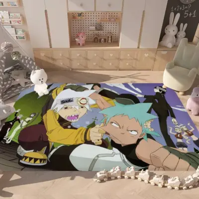 Soul Eater Funny Soul Evans and Black☆Star Rug