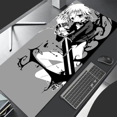 Crona Monochrome Gothic Soul Eater Large Mouse Pad