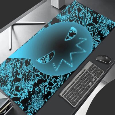 Soul Eater Neon Skull Aesthetic Large Mouse Pad