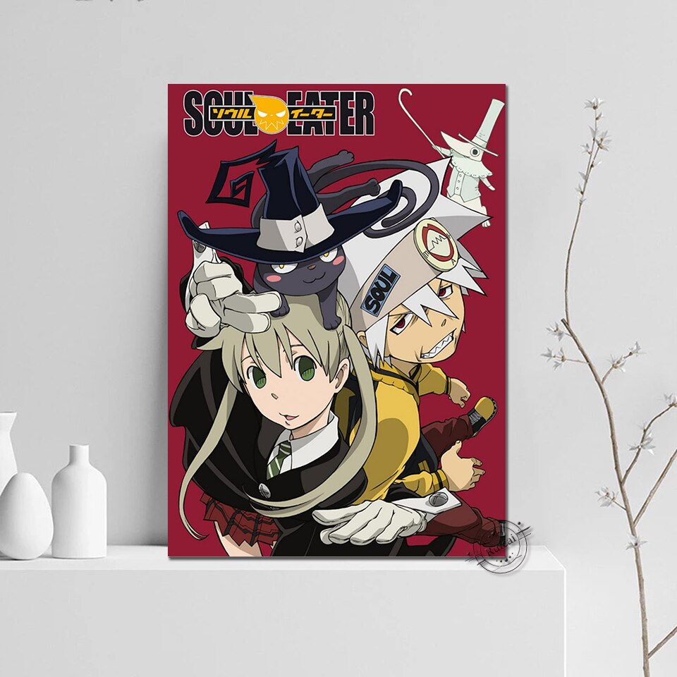 Soul Eater Retro Manga Character Wall Art