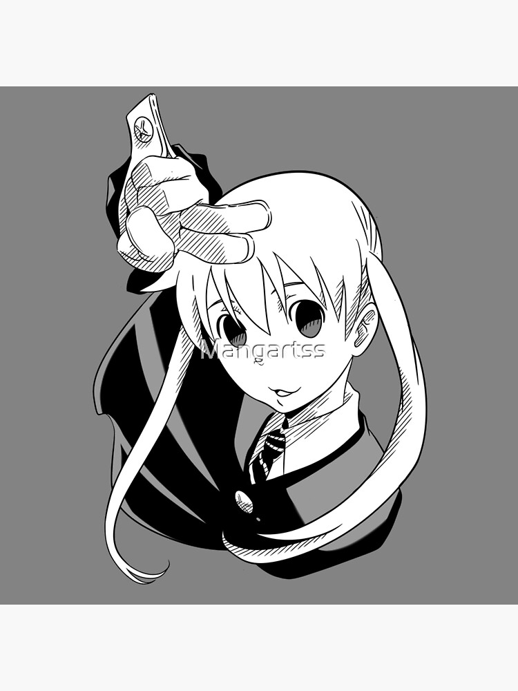 Soul Eater Kawaii Gothic Girl Artwork Throw Pillow - Image 2