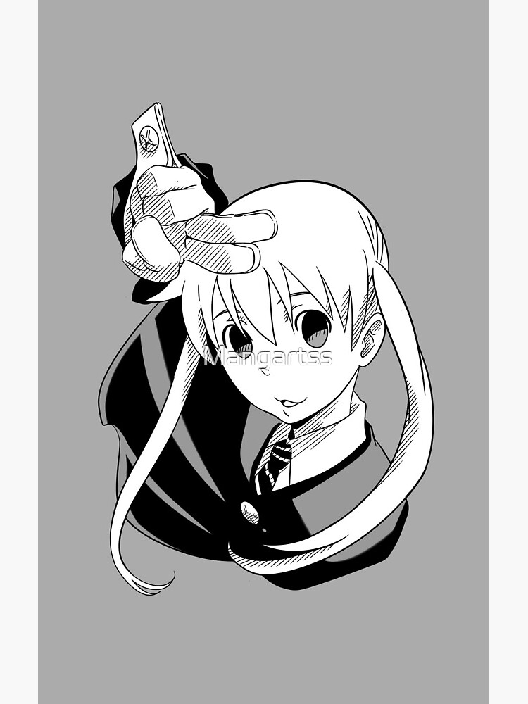 Soul Eater Kawaii Gothic Girl Artwork Shower Curtain - Image 2