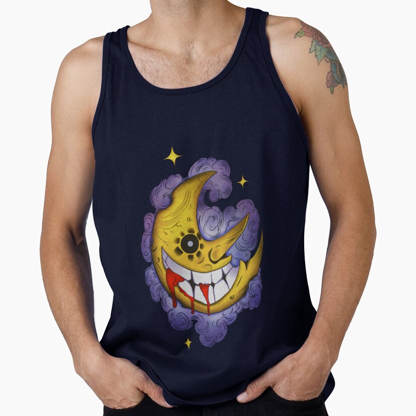 Soul Eater Strange Moon Doodle Tank Top - Image 5