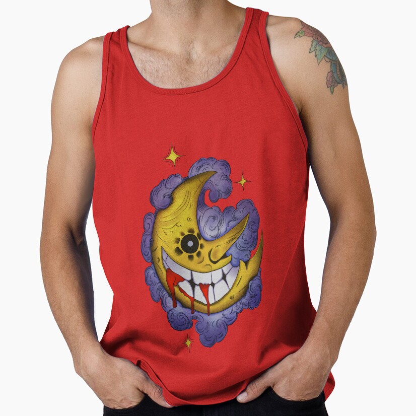 Soul Eater Strange Moon Doodle Tank Top - Image 4