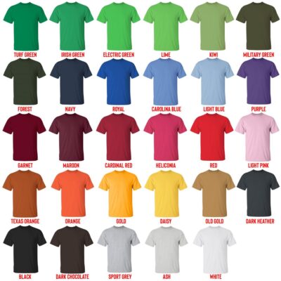 t shirt color chart - Soul Eater Shop