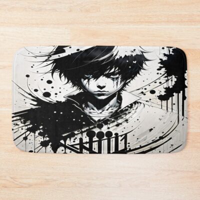 Death The Kid Gothic Minimalist Artwork Bath Mat