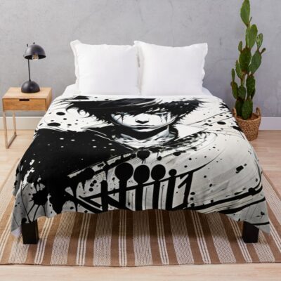 Death The Kid Gothic Minimalist Artwork Throw Blanket