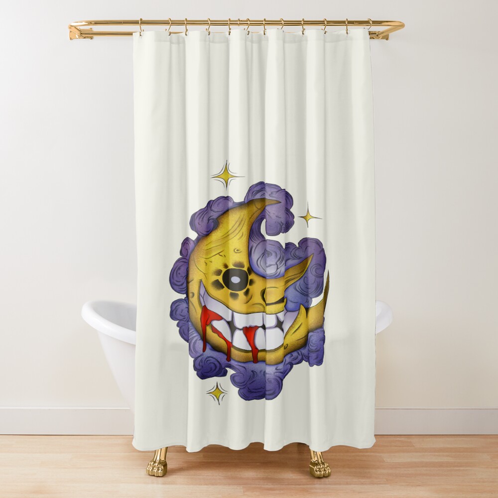 Soul Eater Strange Moon Gothic Doodle Shower Curtain