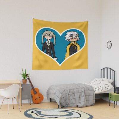 Maka Albarn And Soul Evans Chibi Duo Tapestry