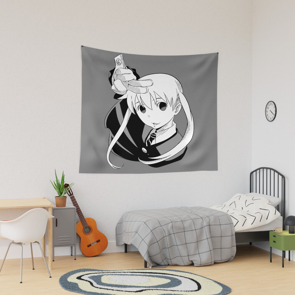 Soul Eater Kawaii Gothic Girl Artwork Tapestry
