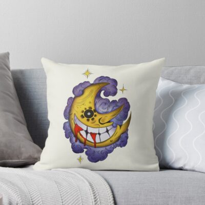 Soul Eater Strange Moon Gothic Doodle Throw Pillow