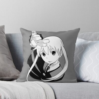 Soul Eater Kawaii Gothic Girl Artwork Throw Pillow