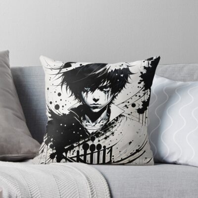 Death The Kid Gothic Minimalist Artwork Throw Pillow
